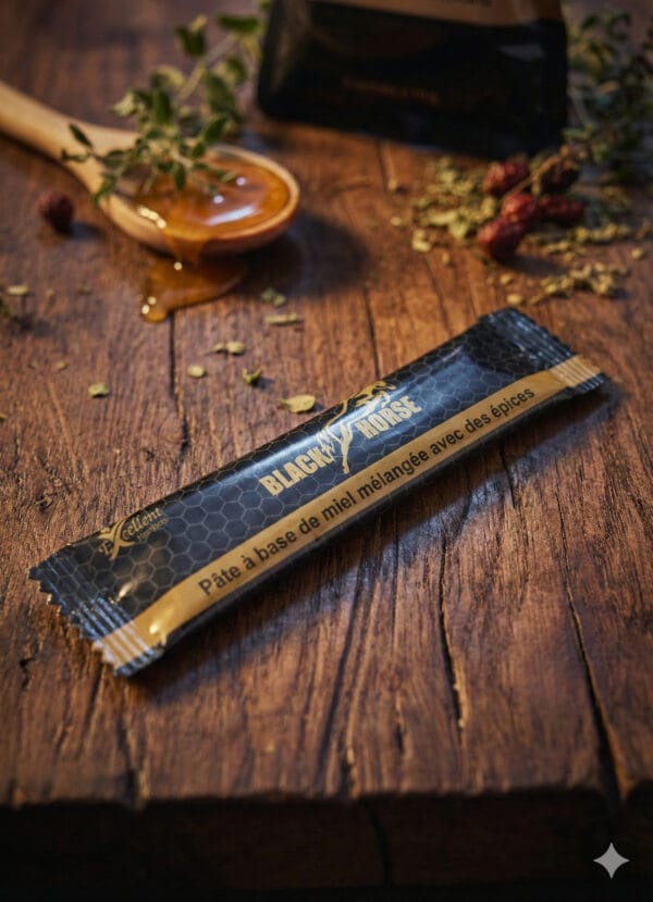 Black Horse – Miel aphrodisiaque aux plantes – 3 sticks Black Horse – Miel aphrodisiaque aux plantes – 3 sticks