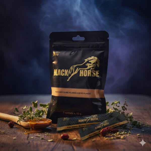 Black Horse – Miel aphrodisiaque aux plantes – 3 sticks Black Horse – Miel aphrodisiaque aux plantes – 3 sticks